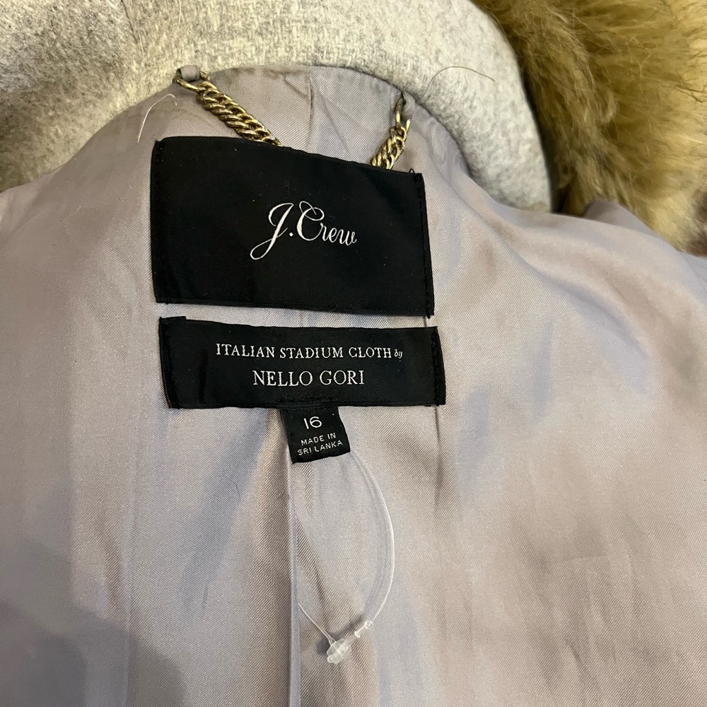 J Crew Italian Stadium Cloth Nello Gori Wool Blend Chateau Coat - Picture 7 of 9